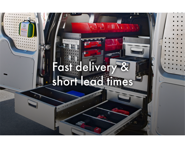 Modul-System offers fast delivery for our entire range and all products can be delivered as pre-assembled